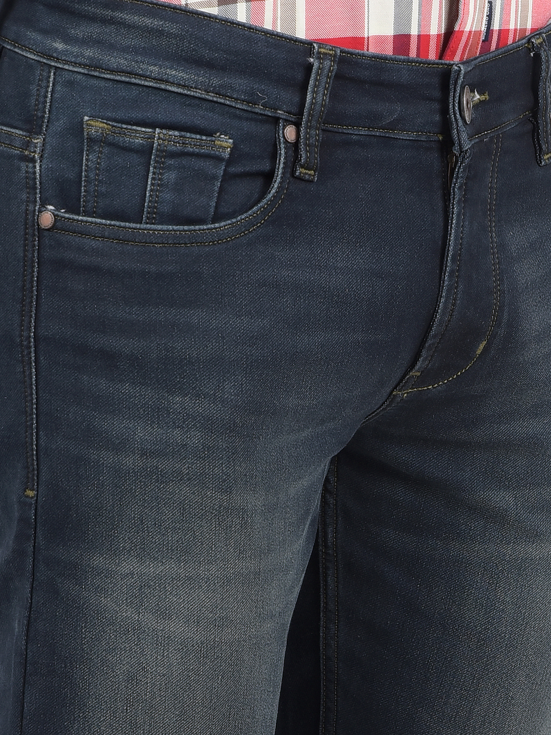 Numero Uno Men Solid Dark Blue Jeans